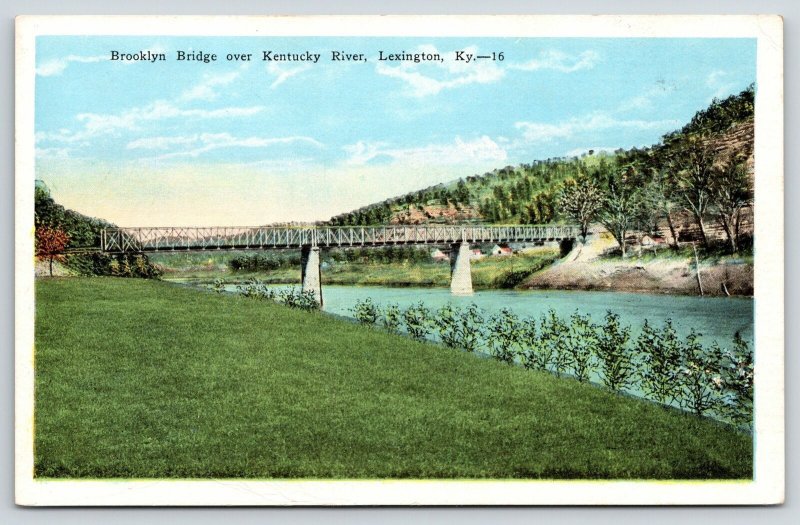 Lexington Kentucky~Brooklyn Bridge Iron Thru Truss Railroad Bridge~1920s  