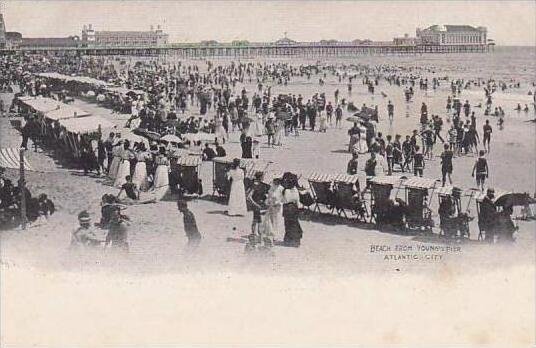 New Jersey Atlantic City Beach From Youngs Pier