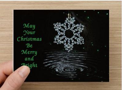 Set of 6 Handmade Christmas Postcard, A Ripple of Christmas Cheer Fine Art