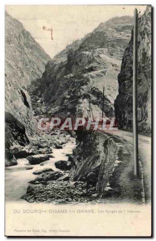 Postcard Old Du Bourg D & # 39Oisans A La Grave Gorges of & # 39Infernet