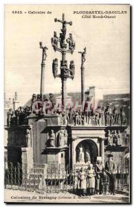 Postcard Old Calvary Plougastel Daoulas Cote Nord West Costumes Britons