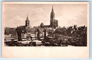 STRASBOURG Kleber platz FRANCE Postcard