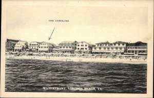 Virginia Beach Virginia VA Waterfront The Carolina Hotel Vintage Postcard