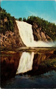 Falls Montmorency City Quebec Canada Waterfall Postcard VTG UNP Vintage Unused 