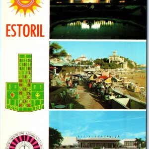 c1970s Estoril, Portugal Casino Aerial Night Fountain Reflecting Pool 4x6 PC M20