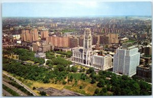 Aerial view of Riverside Church showing the Interchurch Center & Grants Tomb, NY