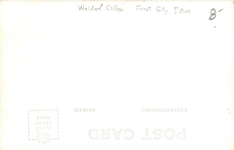 C18/ Forest City Iowa Ia Real Photo RPPC Postcard c40s Waldorf College