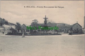 Spain Postcard - Malaga, Fuente Monumental Del Parque  RS36231