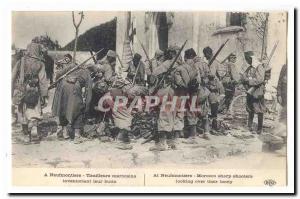 Neufmontiers Old Postcard Moroccan Riflemen inventorying their spoils (very a...