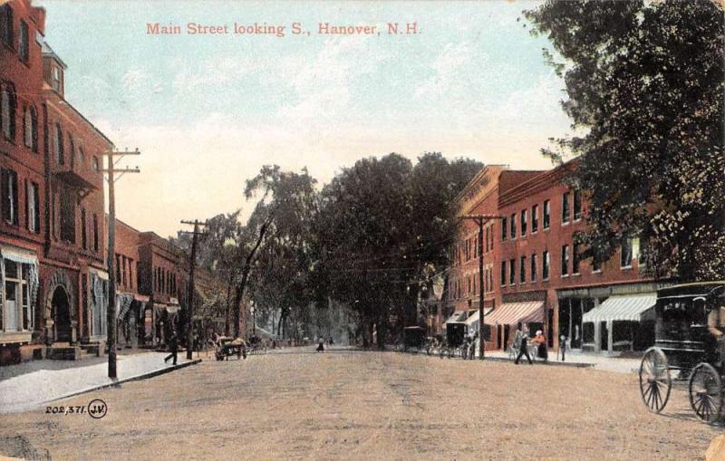 Hanover New Hampshire Main Street Scene Historic Bldgs Antique Postcard K72070 