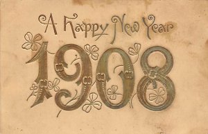 1908, New Year Year Date Unused 