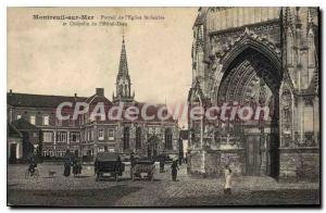 Postcard Old Montreuil sur Mer church Saint-Saulve and Chapel of the Hotel Dieu