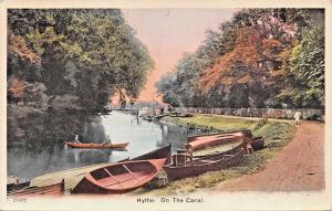 HYTHE KENT UK~PUNTS ON THE CANAL POSTCARD