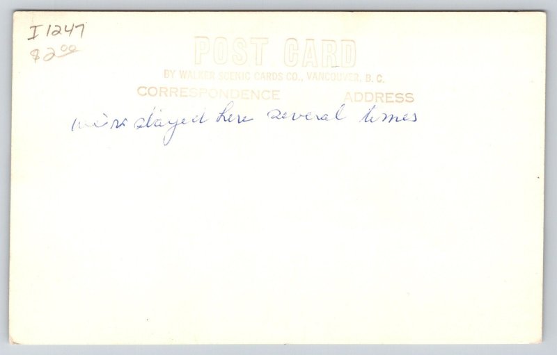 Alberta Canada~Stockade Motel~Banff Trail Covered Wagon~1955 RPPC