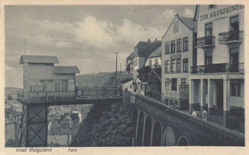 Heligoland Insel Pub Inn Antique North Sea Germany Postcard