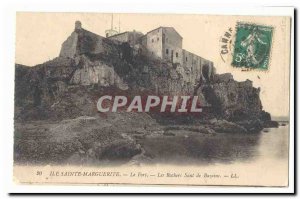 Ile Sainte Marguerite Old Postcard The Fort Rocks Jumping Bazaine