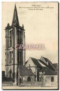 Old Postcard Creil Church Bizarre construction of the 12th and 13th Bell