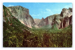Yosemite National Park California Postcard View Of The Valley From Wawona Road