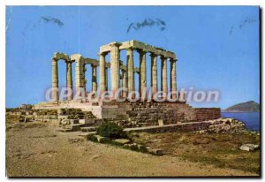 Modern Postcard Cape Sounion Temple of Poseidon
