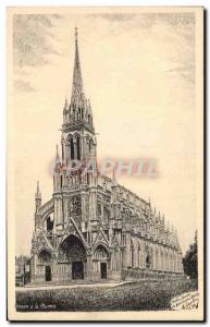 Bonsecours - Drawing a Feather - Notre Dame - Old Postcard