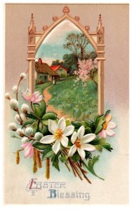 Easter Flowers, Farm scene