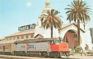 San Diego CA Santa Fe Railroad Station Amtrak 509 Postcard