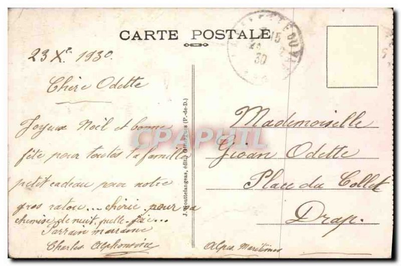 Old Postcard Royat Cave Of Washing Machine