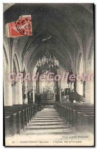 Postcard Old Church Nave Main Chantonnay