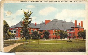 Ann Arbor Michigan 1927 Postcard University Of Michigan Barbour & Waterman Gym