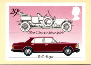 Stamps British Motor Cars Rolls Royce Silver Ghost & Silver Spirit