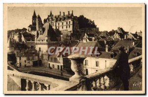 Old Postcard Loches The Royal Castle and Porte des Cordeliers