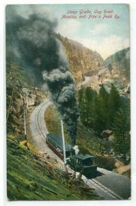 Incline Railroad Train Manitou Pike's Peak Cog Railway Colorado 1910c postcard