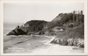 Heceta Head OR 101 Highway Oregon Unused Dotson Real Photo Postcard G90