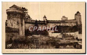 Old Postcard Fougeres Chateau Les Tours de Coigny Guibe