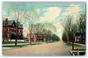 c1910 North Delaware Street Exterior Building Indianapolis Indiana IN Postcard