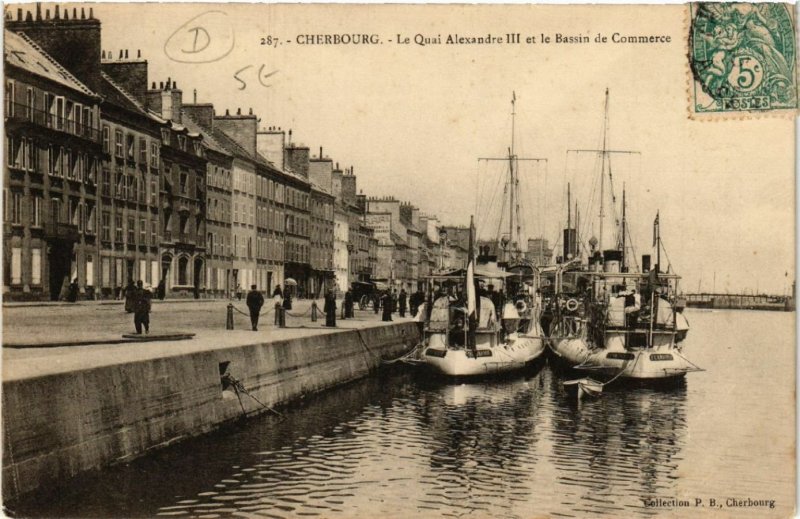 CPA CHERBOURG - Le Quai Alexandre III et le Bassin de Commerce (589203)