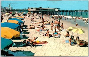 1932 Virginia Beach Virginia Foamy Surf And Warm Sunny Bathing Posted Postcard