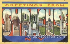 Syracuse, NY, USA Large Letter Town Unused 