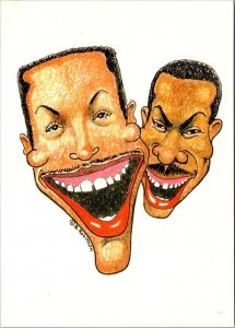 Arsenio Hall Eddie Murphy Blach Caricature By Barry Robinson Atlanta