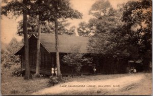 Camp Sandoneida Lodge, Malvern OH Vintage Postcard X42