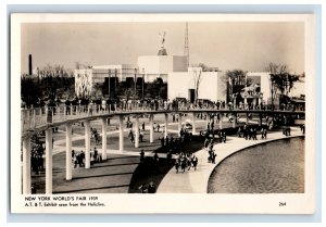 1939 RPPC New York Worlds Fair A.T & T Building Real Photo Postcard F125E