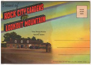 LOOKOUT MOUNTAIN TENNESSEE ROCK CITY GARDENS 1951 SOUVENIR POSTCARD FOLDER (3)