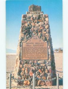 Unused Pre-1980 HISTORICAL MARKER Death Valley California CA E5955@