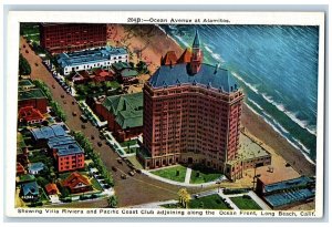 Long Beach California Postcard Villa Riviera Pacific Coast Club Alamitos c1940