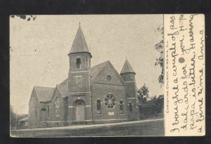 VIRGINIA ILLINOIS CHRISITAN CHURCH BUILDING VINTAGE POSTCARD 107