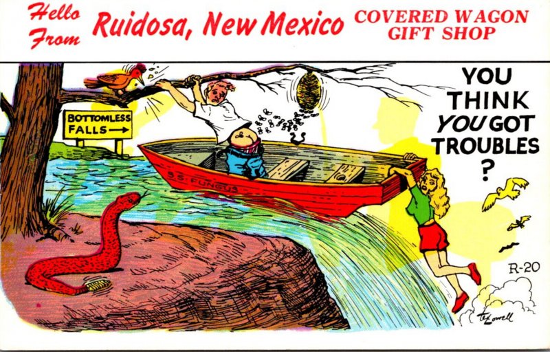 New Mexico Ruidosa Hello From Covered Wagon Gift Shop