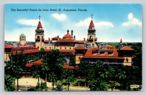 Ponce de Leon Hotel St Augustine Florida Vintage Postcard 1628