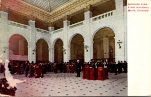 Illinois Chicago First National Bank Interior View 1911