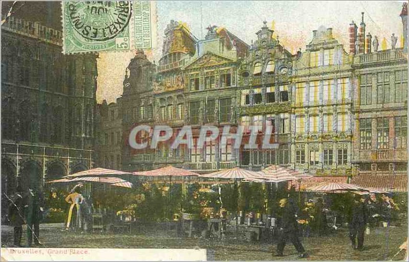 Old Postcard Brussels Grand Place