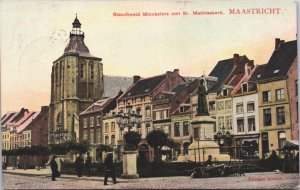 Netherlands Standbeeld Minckelers St Matthiaskerk Maastricht Postcard 09.52